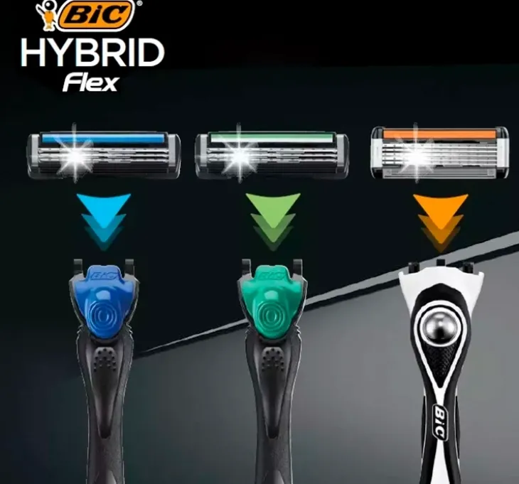 BIC Hybrid Flex5 wkłady do maszynki do golenia dla mężczyzn 8 sztuk