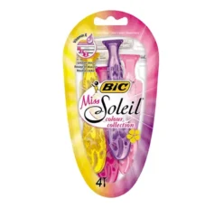 BIC Miss Soleil Colour Collection jednorazowe maszynki do golenia dla kobiet 4 sztuki