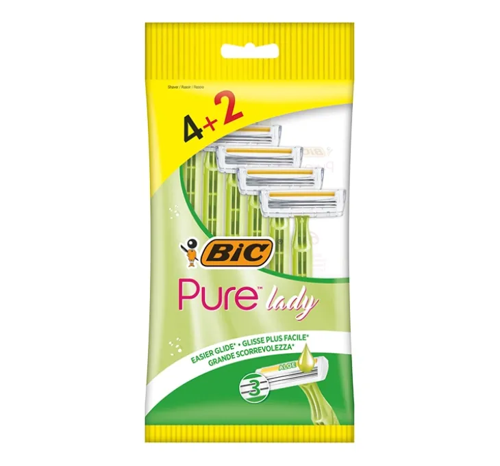 BIC Pure Lady jednorazowe maszynki do golenia dla kobiet 6 sztuk