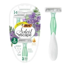 BIC Soleil Escape jednorazowe maszynki do golenia dla kobiet Lawenda & Eukaliptus 3 sztuki