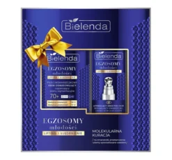 Bielenda Egzosomy Młodości zestaw prezentowy przeciwzmarszczkowy krem do twarzy 70+ 50 ml + liftingujący krem pod oczy 15 ml