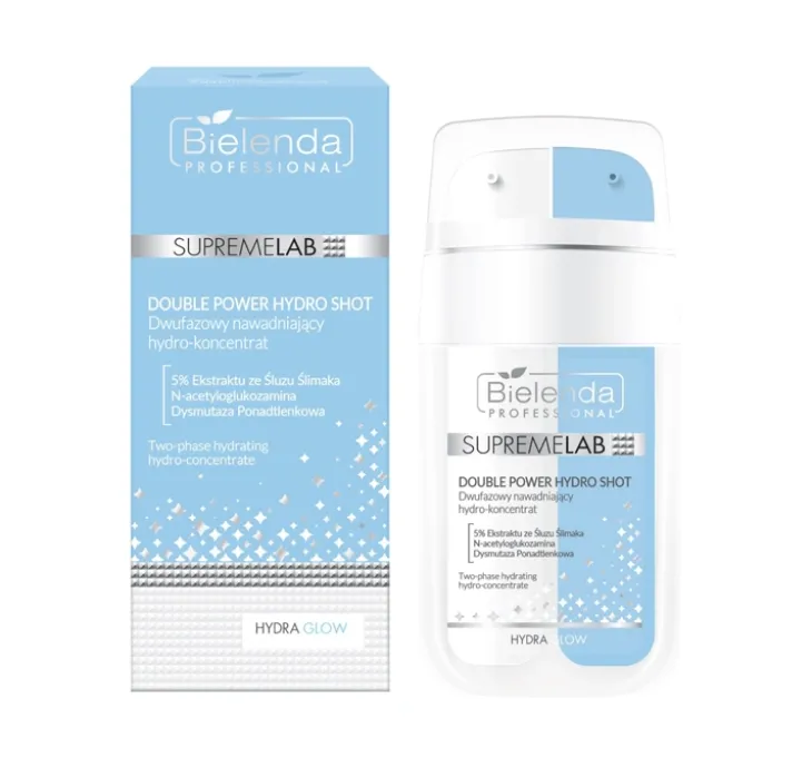 Bielenda Professional Supremelab Hydra Glow dwufazowy nawadniający hydro-koncentrat do twarzy 2x15 ml