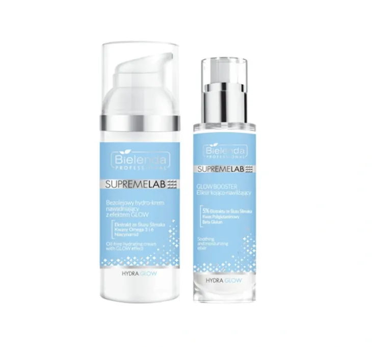 Bielenda Professional Supremelab Hydra Glow zestaw eliksir kojąco-nawilżający 30 ml + krem nawadniający 50 ml