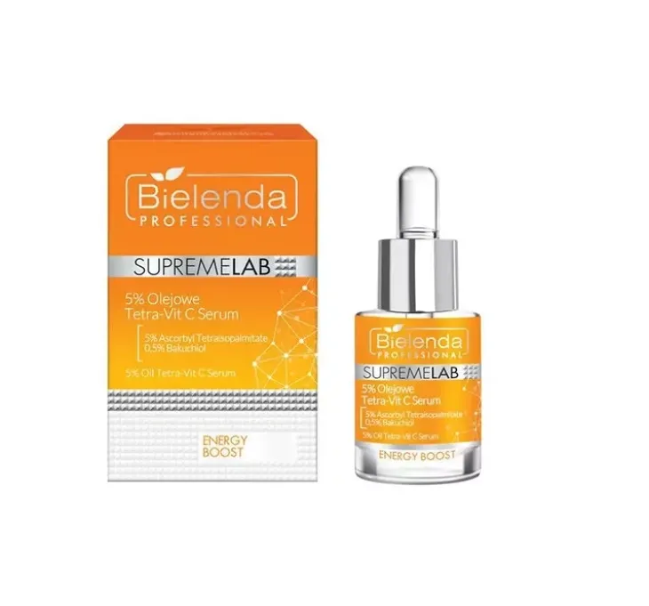 Bielenda Professional Supremelab Energy Boost 5% olejowe Tetra-Vit C serum 15 ml