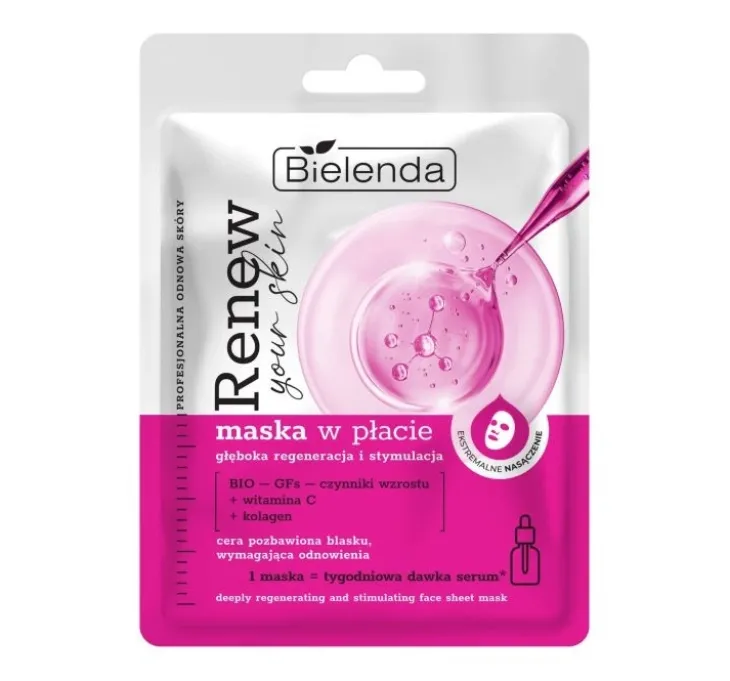 Bielenda Renew Your Skin maska w płacie głęboka regeneracja