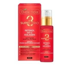Bielenda Super Trio rewitalizujące serum przeciwzmarszczkowe na noc 30 ml