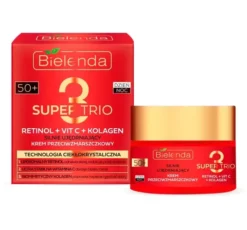 Bielenda Super Trio silnie ujędrniający krem przeciwzmarszczkowy na dzień i na noc 50+ 50 ml