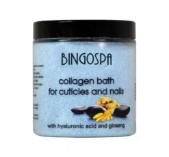 BINGOSPA kolagenowa kąpiel manicure do skórek paznokci z kwasem hialuronowym i żeń-szeniem 300 g