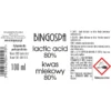 BINGOSPA kwas mlekowy 80% do pielęgnacji skóry 100 ml