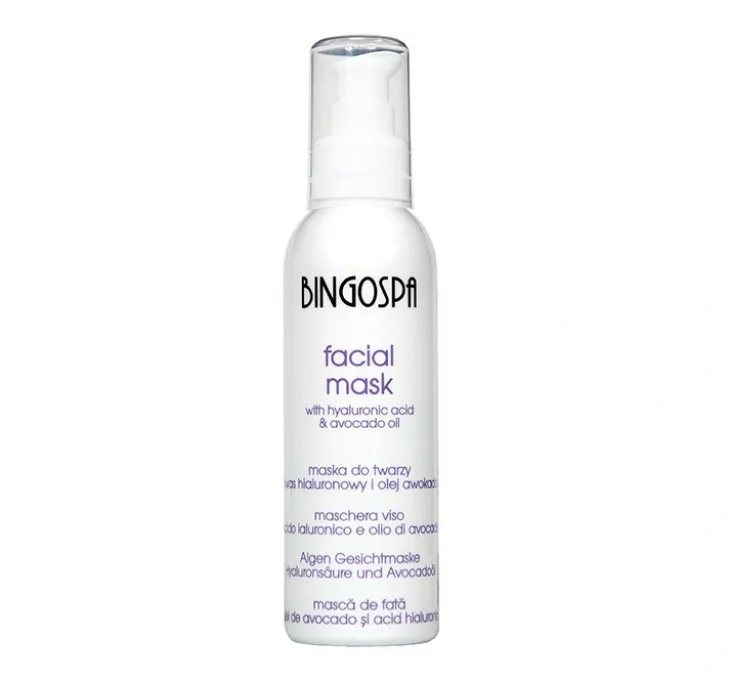 BINGOSPA maska do twarzy z Kwasem Hialuronowym i Olejem Awokado 150 g