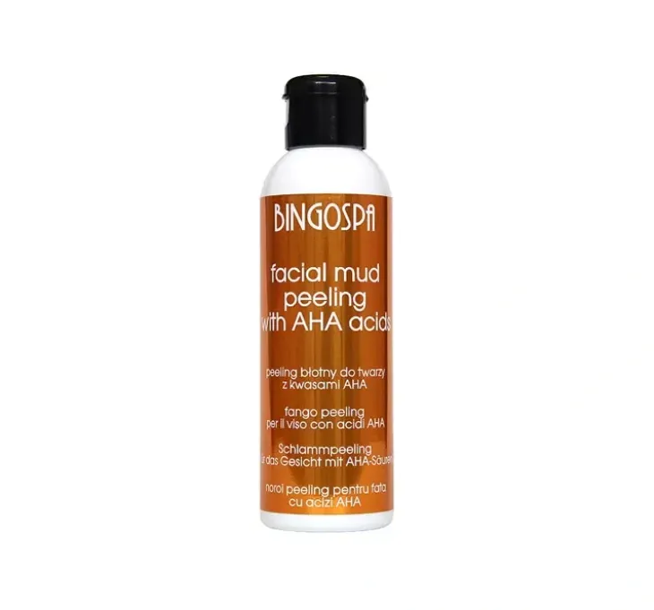 BINGOSPA peeling błotny do twarzy z Kwasami AHA 120 g
