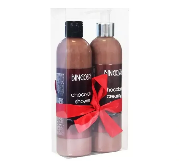 BINGOSPA zestaw Ponętna Czekolada kremowe mydełko 300 ml + krem pod prysznic 300 ml