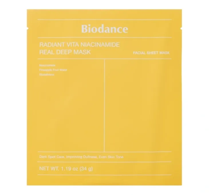 Biodance Radiant Vita Niacinamide Real Deep Mask hydrożelowa maseczka w płachcie 34 g