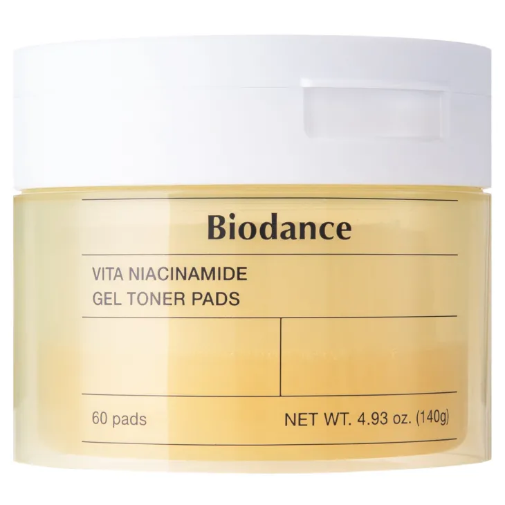 Biodance Vita Niacinamide Gel Toner Pads rozświetlające płatki do twarzy 60 szt
