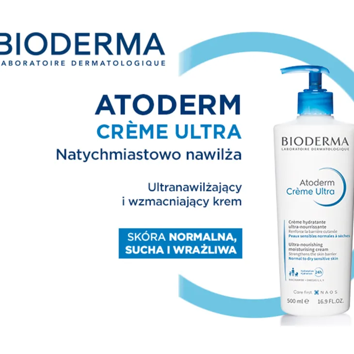 Bioderma Atoderm ultranawilżający krem do ciała i twarzy 500 ml