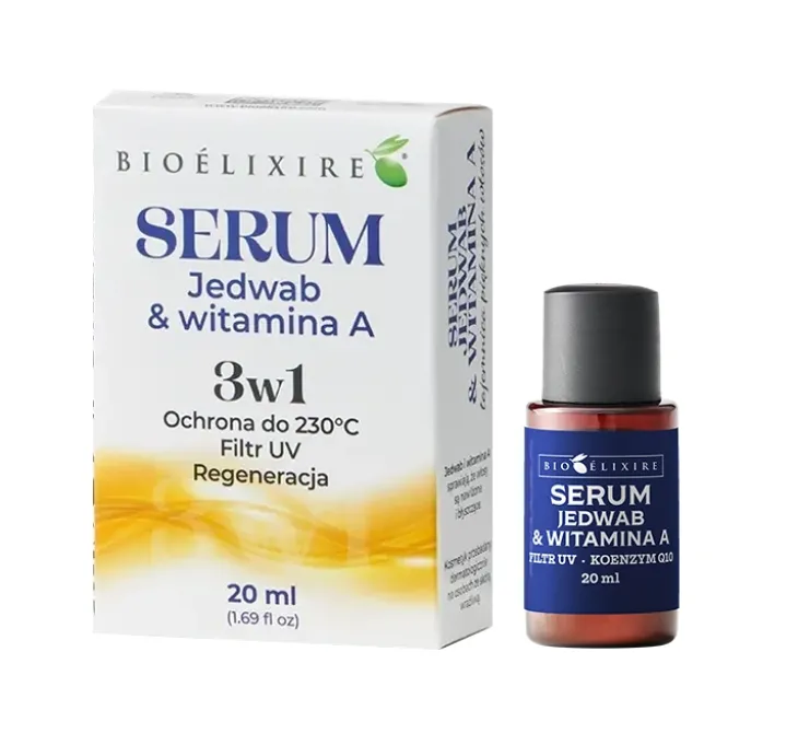 Bioelixire serum do włosów z jedwabiem, witaminą A i filtrami UV 20 ml