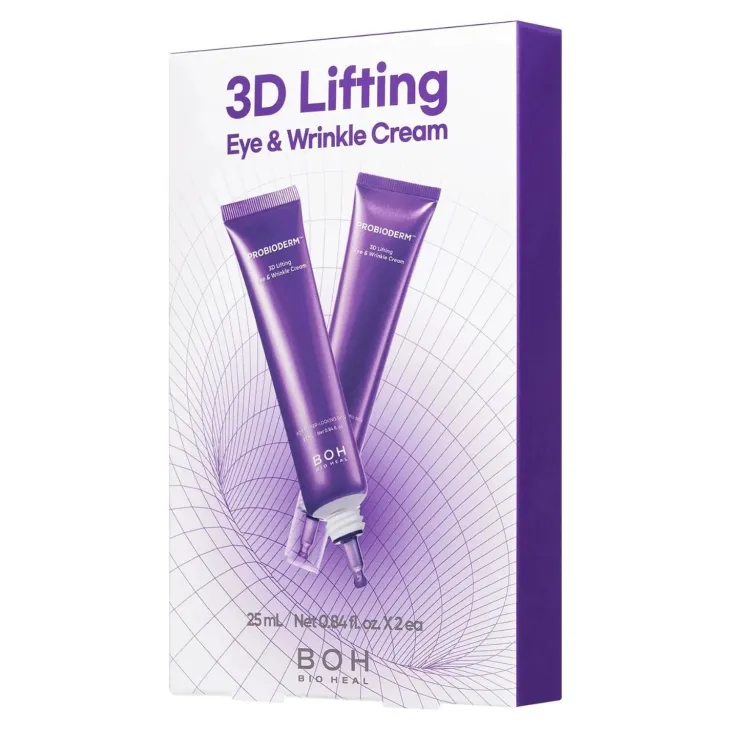 Bioheal Boh Probioderm 3D Lifting Eye & Wrinkle Cream przeciwzmarszczkowy krem pod oczy z kolagenem 2 x 25 ml