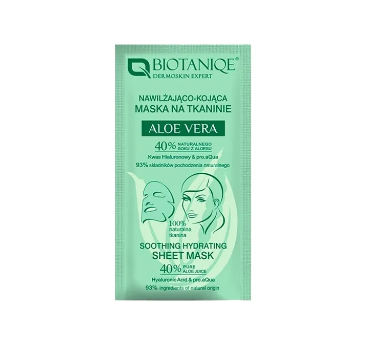 Biotaniqe Aloe Vera nawilżająco-kojąca maska na tkaninie 15 ml
