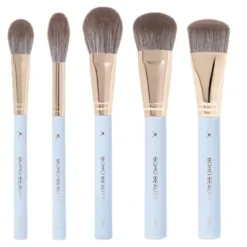 Boho Beauty BLUE zestaw pędzli do makijażu twarzy 5 sztuk