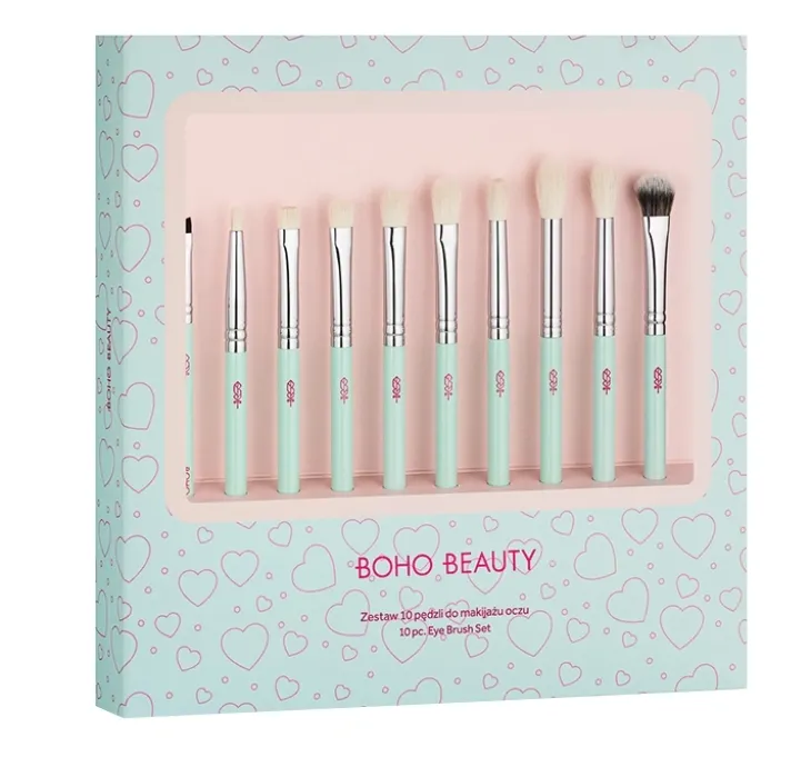 Boho Beauty Love Color zestaw 10 pędzli do makijażu oczu