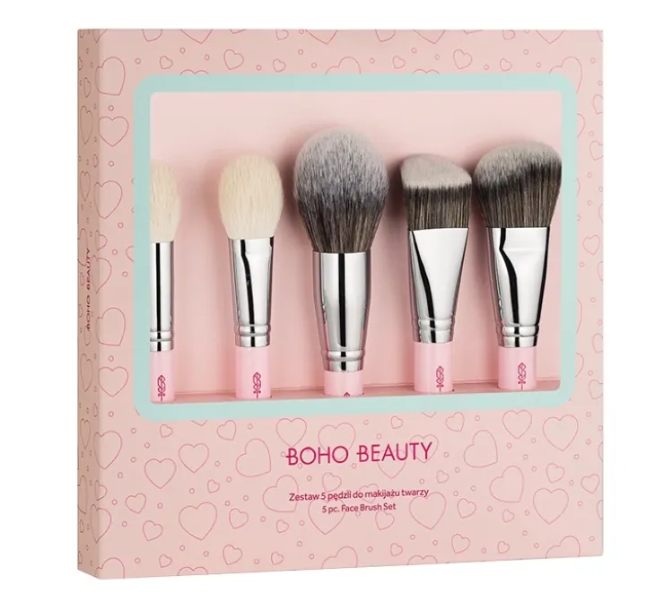 Boho Beauty Love Color zestaw 5 pędzli do makijażu twarzy