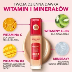 Bourjois Healthy Mix podkład niwelujący oznaki zmęczenia z kompleksem witamin i minerałów 50C Rose Ivory 30 ml