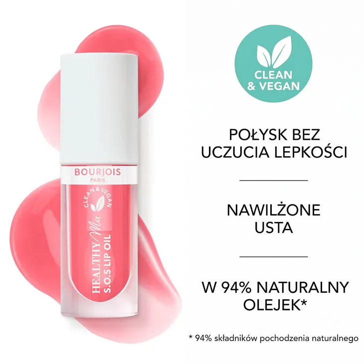Bourjois Healthy Mix S.O.S odżywczo-nawilżający olejek do ust 02 Melon Amour 4,5 ml
