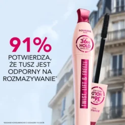 Bourjois Twist, Lift & Freeze 36h wydłużający tusz do rzęs 1 Black 8 ml