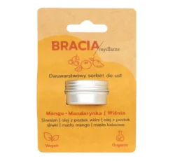 Bracia Mydlarze dwuwarstwowy sorbet do ust Wiśnia, Mango i Mandarynka 15 g