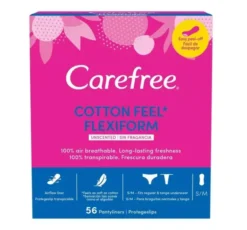 Carefree Cotton Flexiform wkładki higieniczne bezzapachowe 56 sztuk