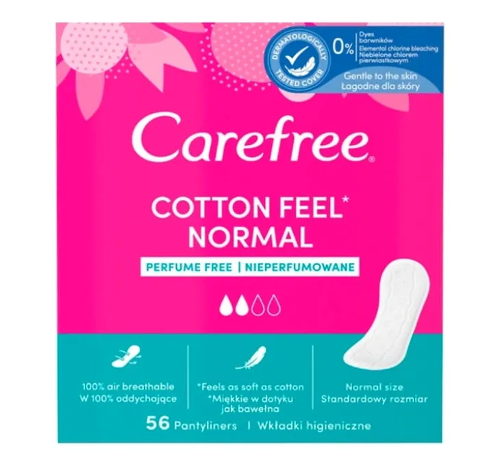 Carefree Cotton wkładki higieniczne bezzapachowe 56 sztuk