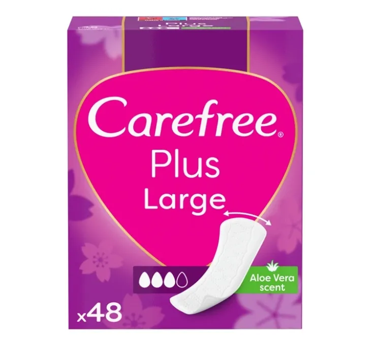 Carefree Plus Large wkładki higieniczne Aloe Vera Scent 48 sztuk