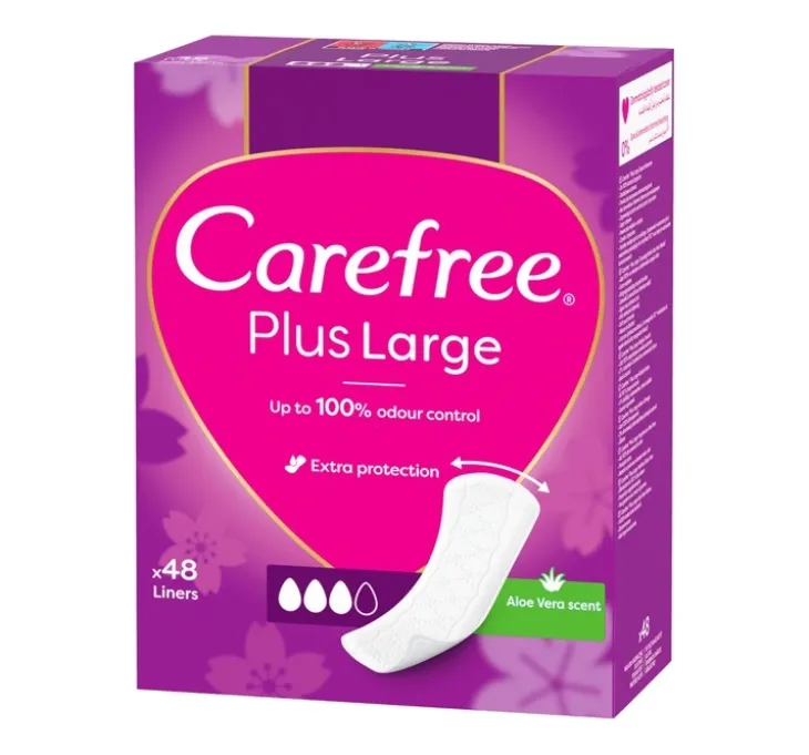 Carefree Plus Large wkładki higieniczne Aloe Vera Scent 48 sztuk