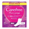 Carefree Plus Large wkładki higieniczne bezzapachowe 64 sztuki