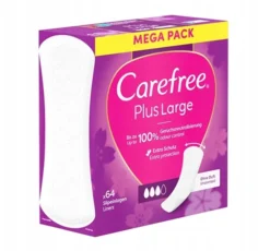 Carefree Plus Large wkładki higieniczne bezzapachowe 64 sztuki