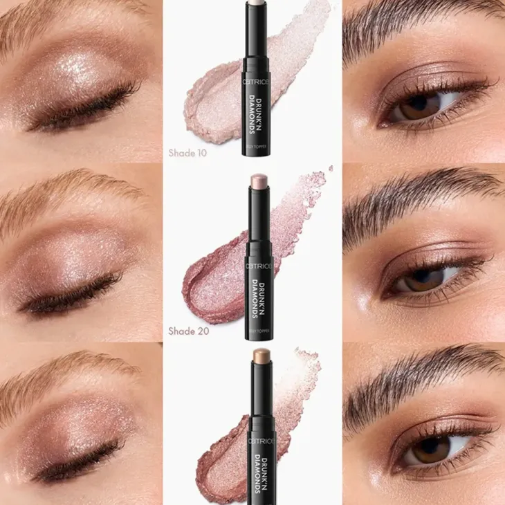 Catrice Drunk'n Diamonds brokatowy cień topper do powiek 010 Moonlight Glow 2,5 g
