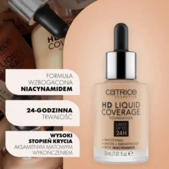 Catrice HD Liquid Coverage płynny podkład kryjący 010 Light Beige 30 ml