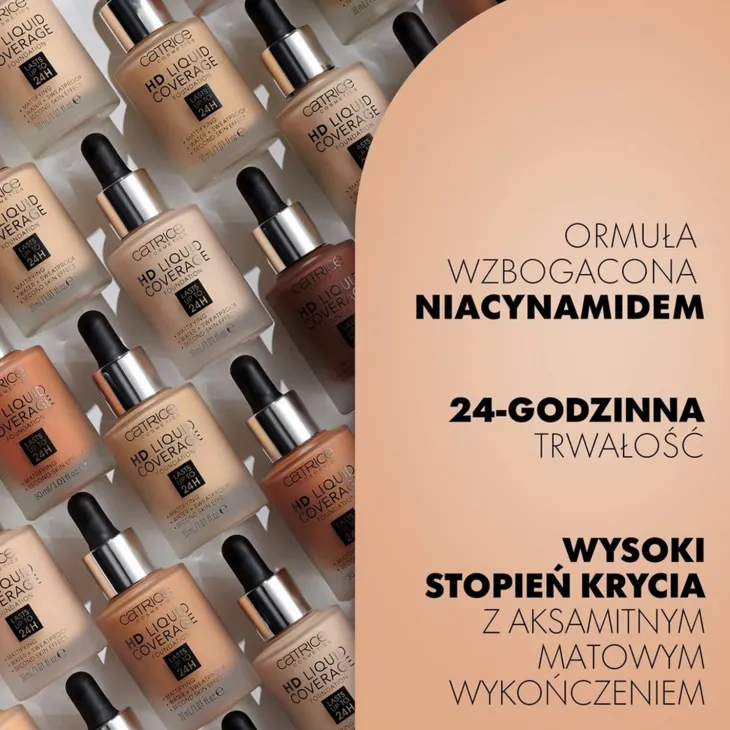 Catrice HD Liquid Coverage płynny podkład kryjący 010 Light Beige 30 ml