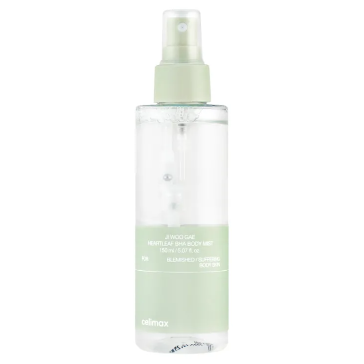Celimax Ji Woo Gae Heartleaf BHA Body Mist oczyszczająca mgiełka do ciała 150 ml