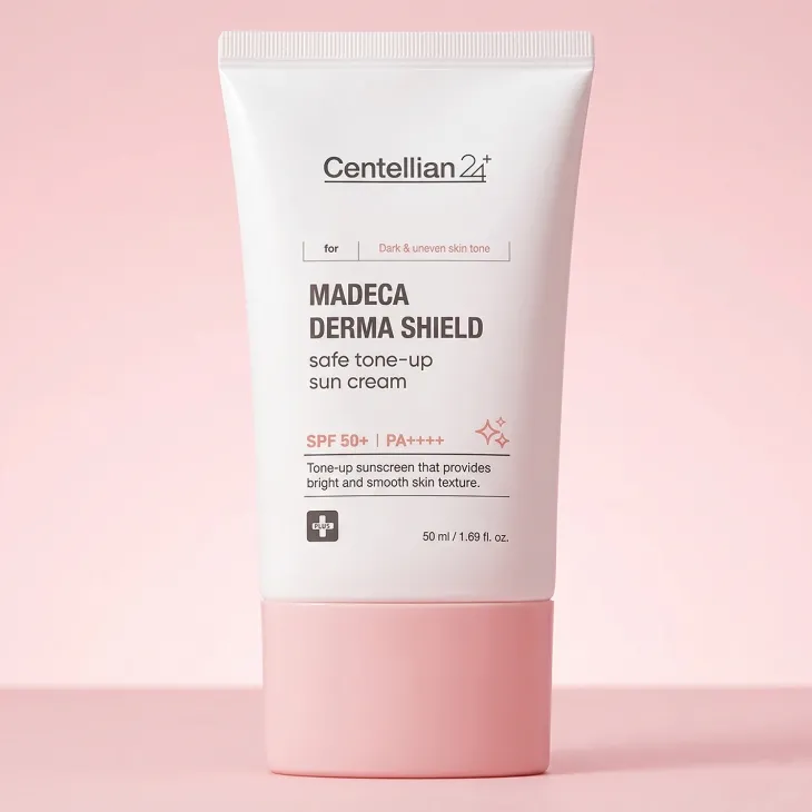 Centellian24 Madeca Derma Shield Safe Tone-Up Sun Cream tonujący krem do twarzy z filtrem SPF50+ PA++++ 50 ml