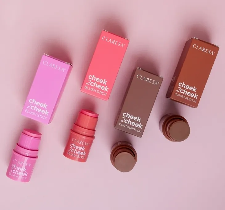 Claresa Cheek2Cheek kremowy róż do policzków w sztyfcie 01 Candy Pink 6 g
