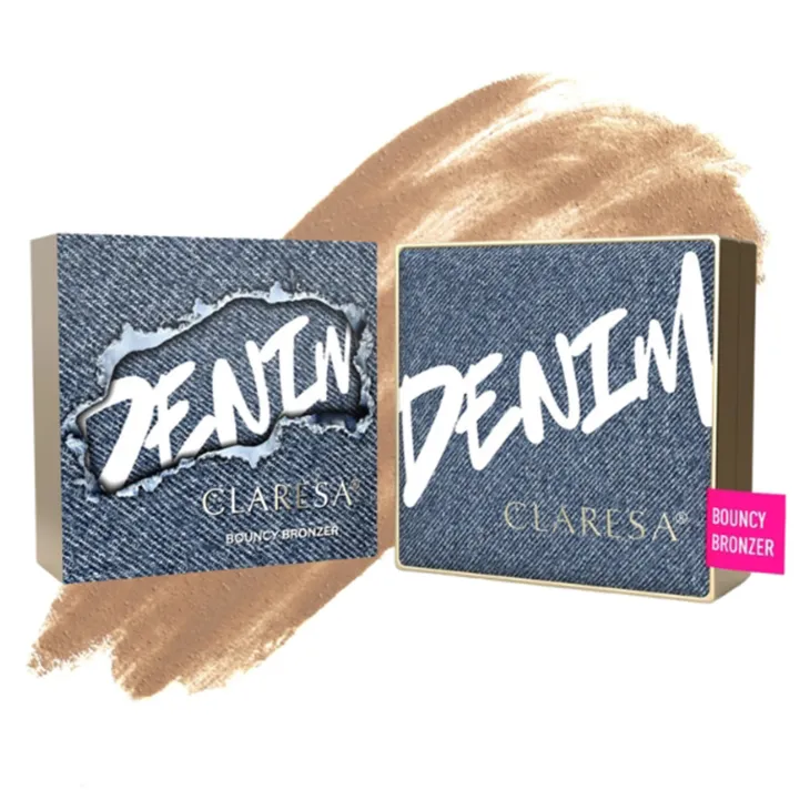 Claresa Denim bronzer bouncy o sprężystej formule w kompakcie 01 Light 10 g