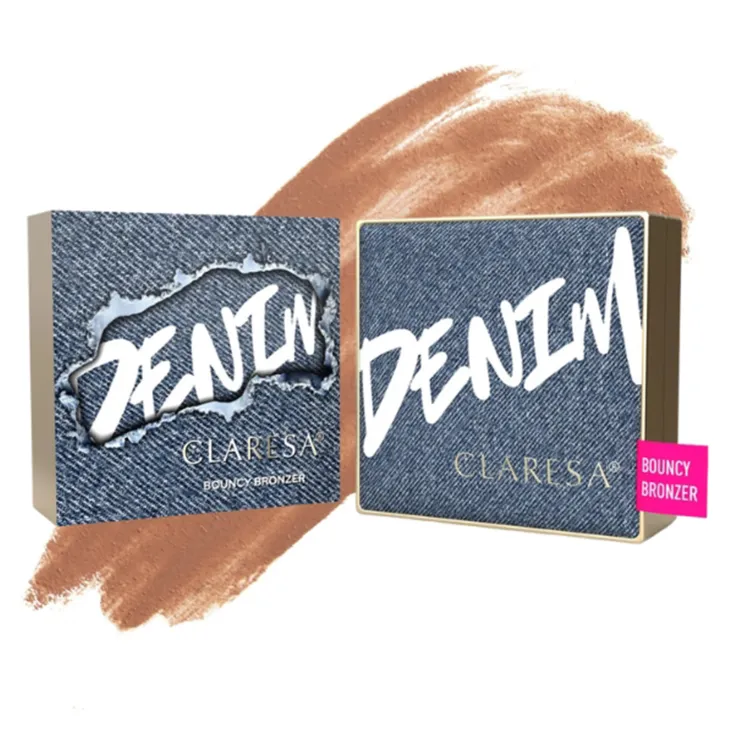 Claresa Denim bronzer bouncy o sprężystej formule w kompakcie 02 Medium 10 g