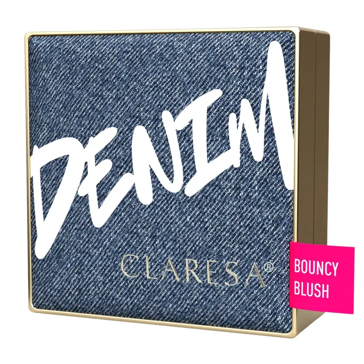 Claresa Denim róż bouncy o sprężystej formule w kompakcie 02 Electric Coral 10 g