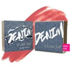 Claresa Denim róż bouncy o sprężystej formule w kompakcie 02 Electric Coral 10 g