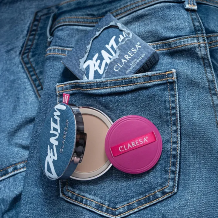 Claresa Denim satynowy puder prasowany do twarzy 01 8 g