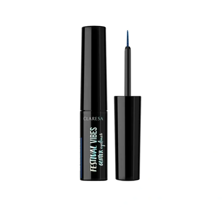 Claresa Festival Vibes brokatowy eyeliner 02 Blueglow 4 g