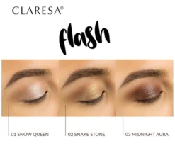 Claresa Flash foliowy cień do powiek 01 Snow Queen 3 g