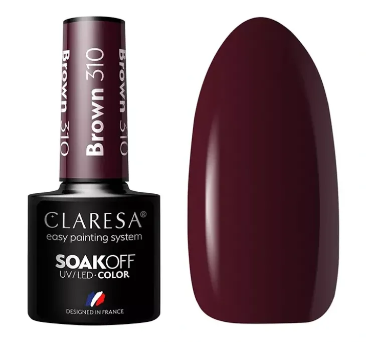 Claresa hybrydowy lakier do paznokci Brown 310 5 g