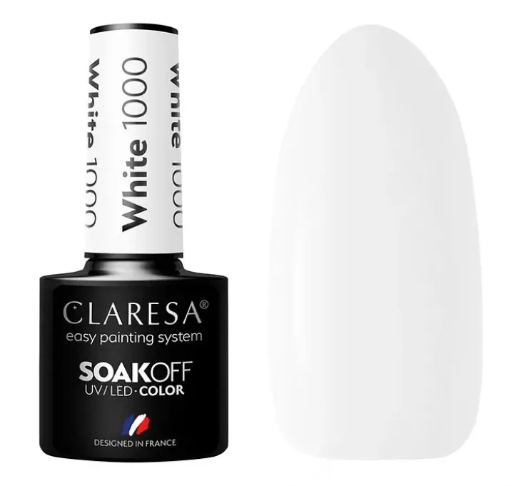Claresa hybrydowy lakier do paznokci White 1000 5 g